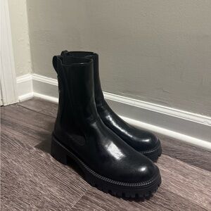 Zara Sleek Black Ankle Boots
